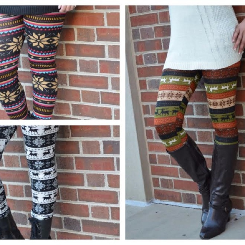Classic Christmas Leggings. 4 Designs.